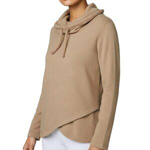 1. STATE Neutral Tan Drawstring Cowl Neck Top Women's Size S